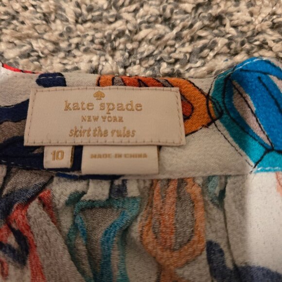 Kate Spade Coreen Sunglasses Print Crepe Skirt 10 - Picture 2 of 4